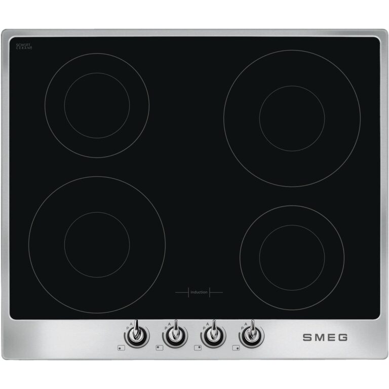 Smeg 60cm Victoria Induktionskogeplade m. Ramme, Rustfrit Stål