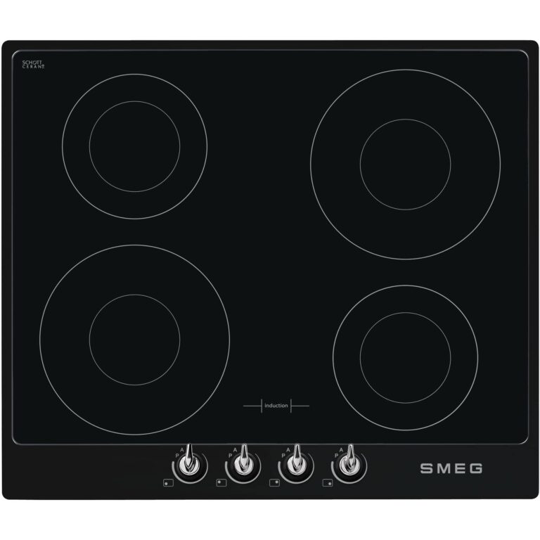 Smeg 60cm Victoria Induktionskogeplade m. Ramme, Sort