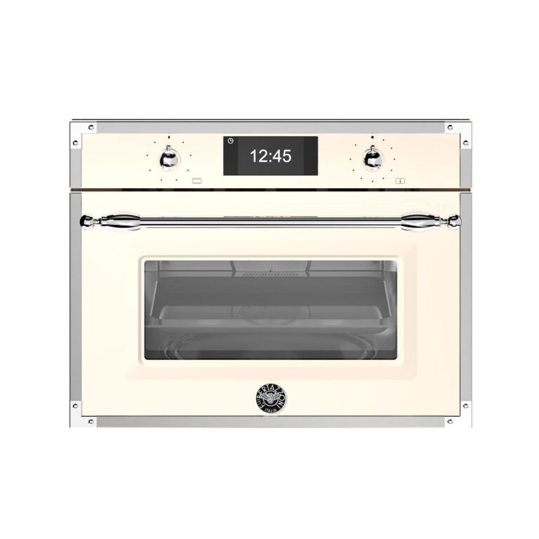 Bertazzoni FHER4077MTAX3 Heritage kombiovn med mikrobølgefunktion, elfenbenshvid/krom