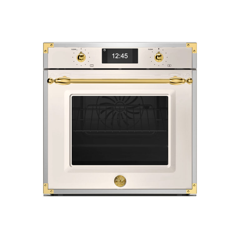 Bertazzoni FHER6117CTAG3 Heritage dampovn med pyrolyse 80 liter, elfenbenshvid/guld
