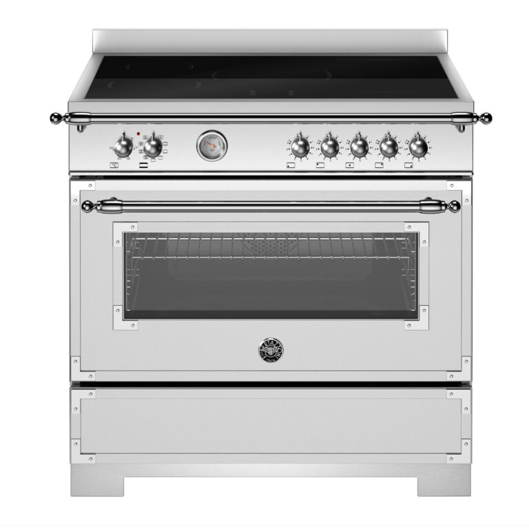 Bertazzoni HER95I1EXT2 Heritage induktionskomfur 90 cm med 5 zoner og 1 ovn, rustfrit stål