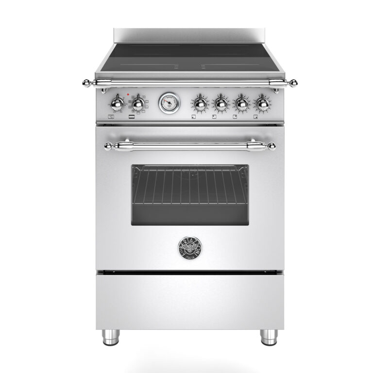 Bertazzoni Heritage HER64I1EXC2 induktionskomfur, 60 cm med 4 zoner og 1 ovn, rustfrit stål