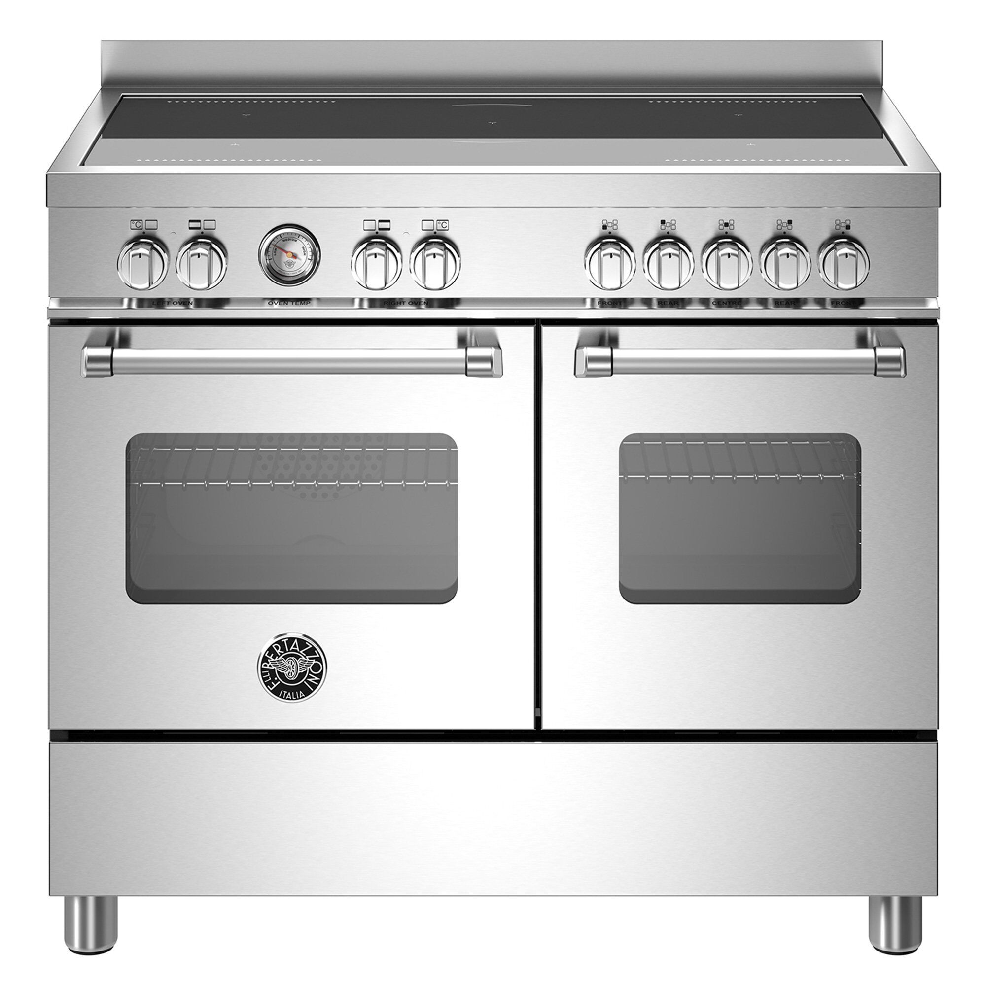 Bertazzoni MAS105I2EXT Master induktionskomfur med dobbeltovn, 100 cm, rustfrit stål