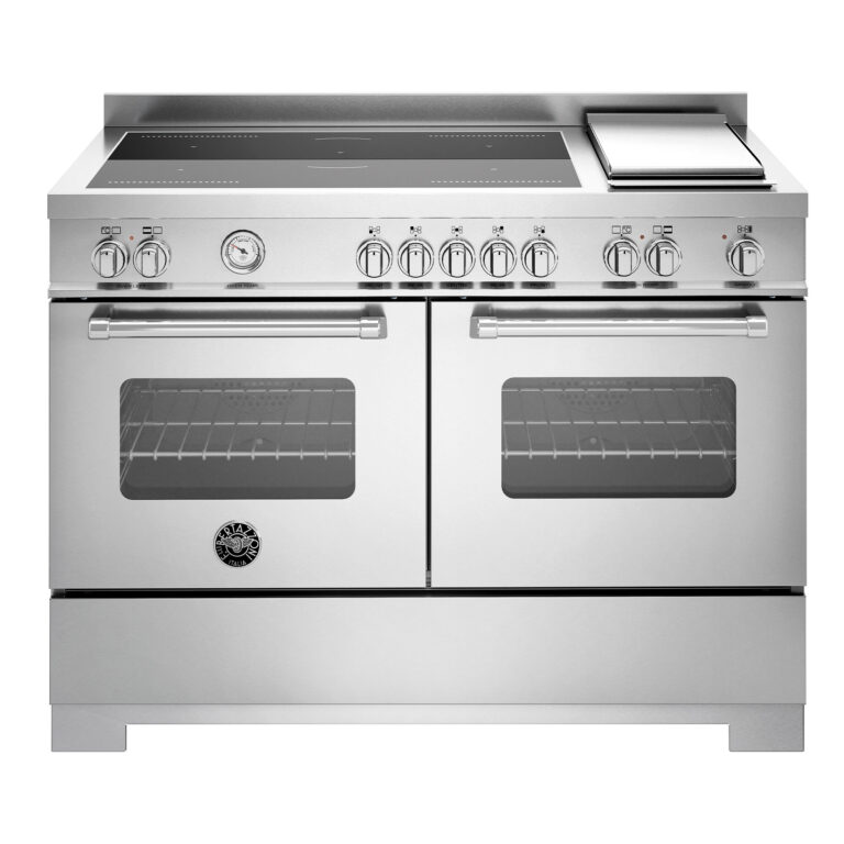 Bertazzoni MAS125I2EXT2 Master induktionskomfur 120 cm med 5 zoner, stegebord og 2 ovne, rustfrit stål