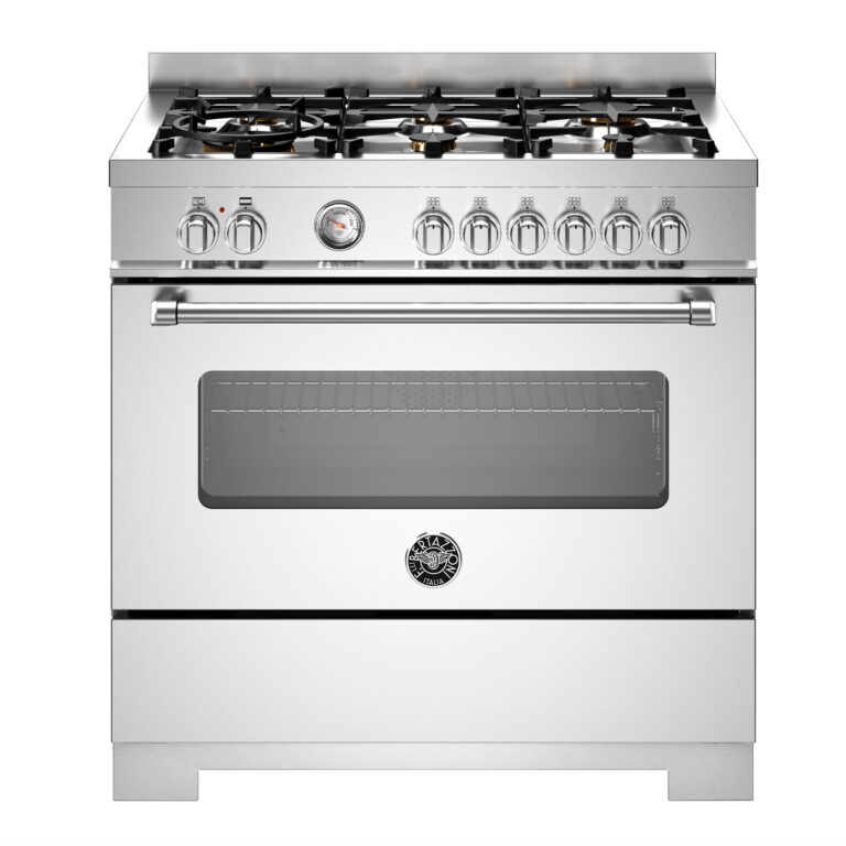 Bertazzoni MAS96L1EXT2 Master gaskomfur 90 cm med 6 brændere og 1 ovn, rustfrit stål