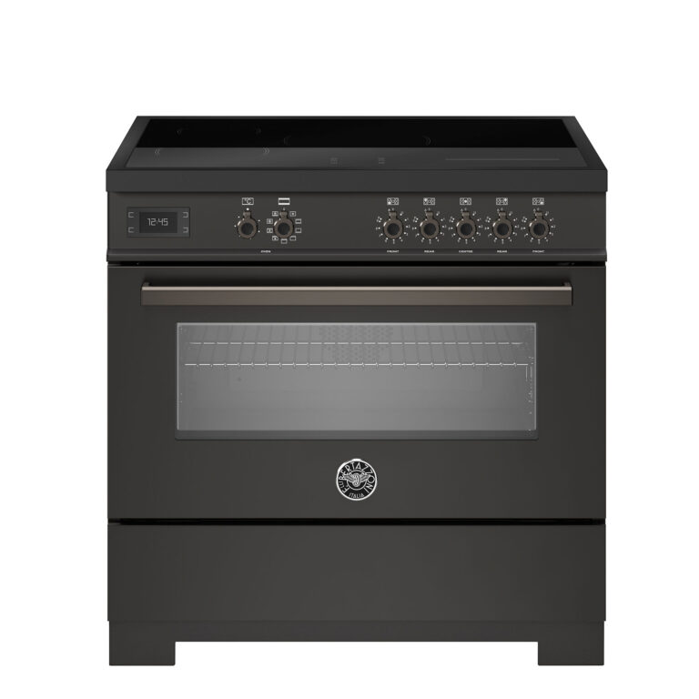 Bertazzoni PRO95I1ECAT2 Professional induktionskomfur 90 cm med 5 zoner og 1 ovn, carbonio