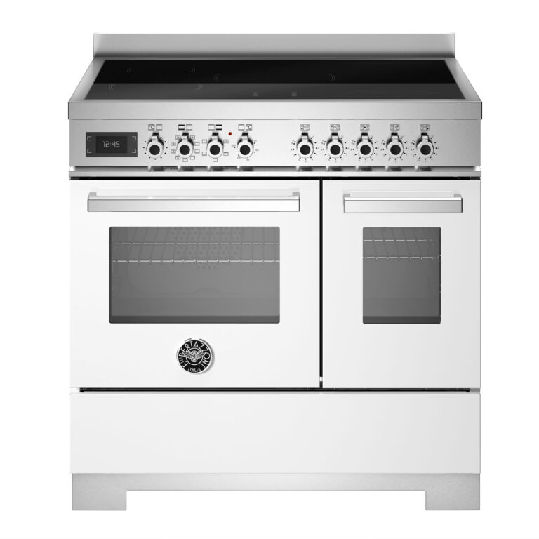 Bertazzoni PRO95I2EBIT2 Professional induktionskomfur 90 cm med 5 zoner og 2 ovne, hvid