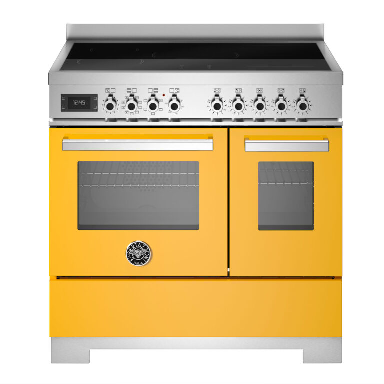 Bertazzoni PRO95I2EGIT2 Professional induktionskomfur 90 cm med 5 zoner og 2 ovne, gul