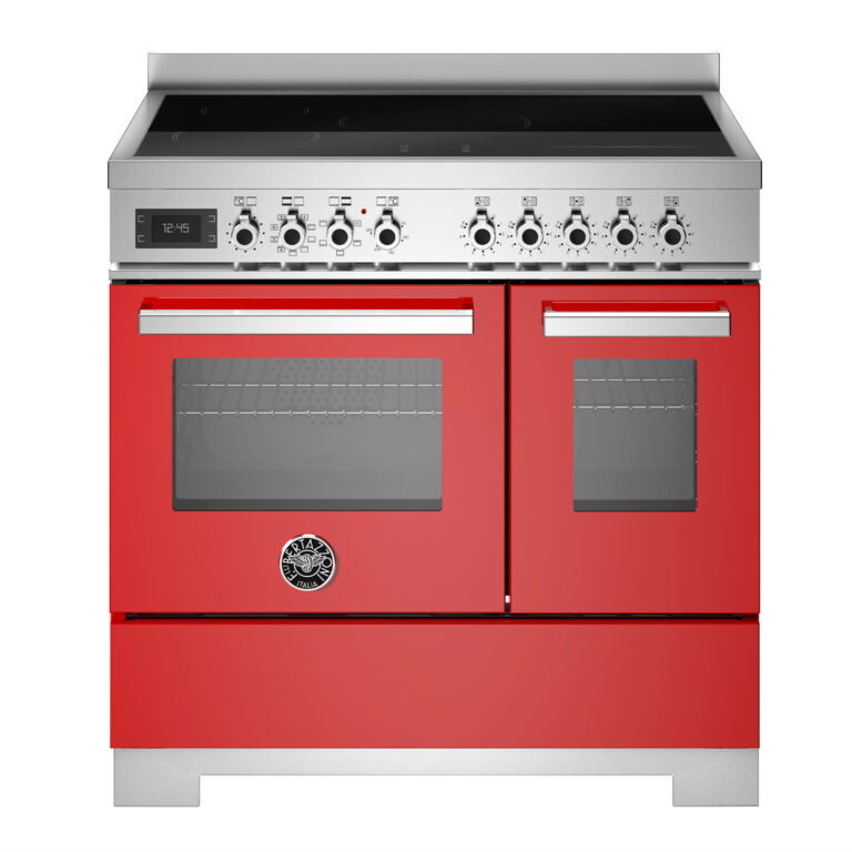 Bertazzoni PRO95I2EROT2 Professional induktionskomfur 90 cm med 5 zoner og 2 ovne, rød