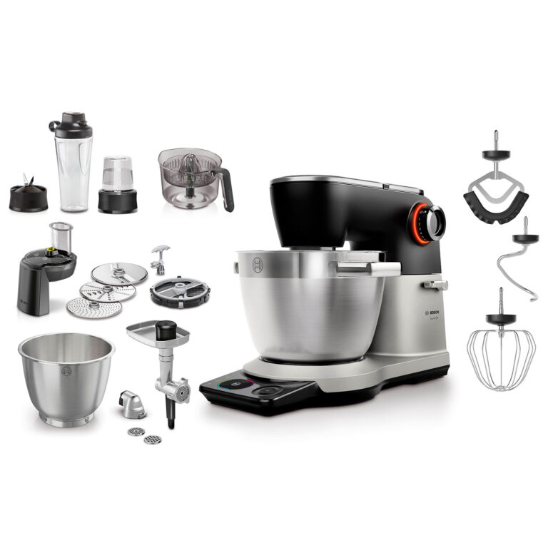 Bosch MUMS8ZS60 Serie 8 køkkenmaskine med vægt + ekstra tilbehør, sølv/sort