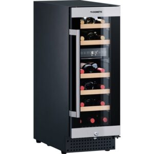 C18B vinkøleskab, 2 temperatur zoner, 18 flasker , sort/rustfri