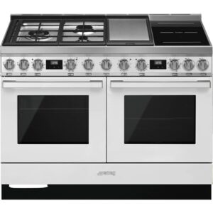 CPF120IGMPWH Portofino gas-/induktionskomfur, hvid