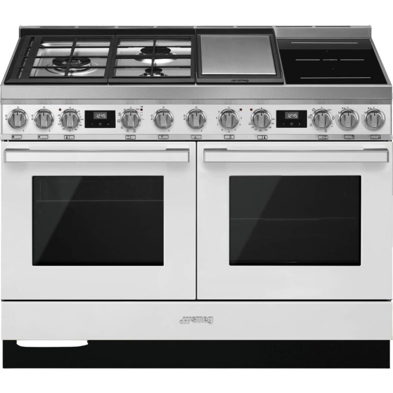 CPF120IGMPWH Portofino gas-/induktionskomfur, hvid