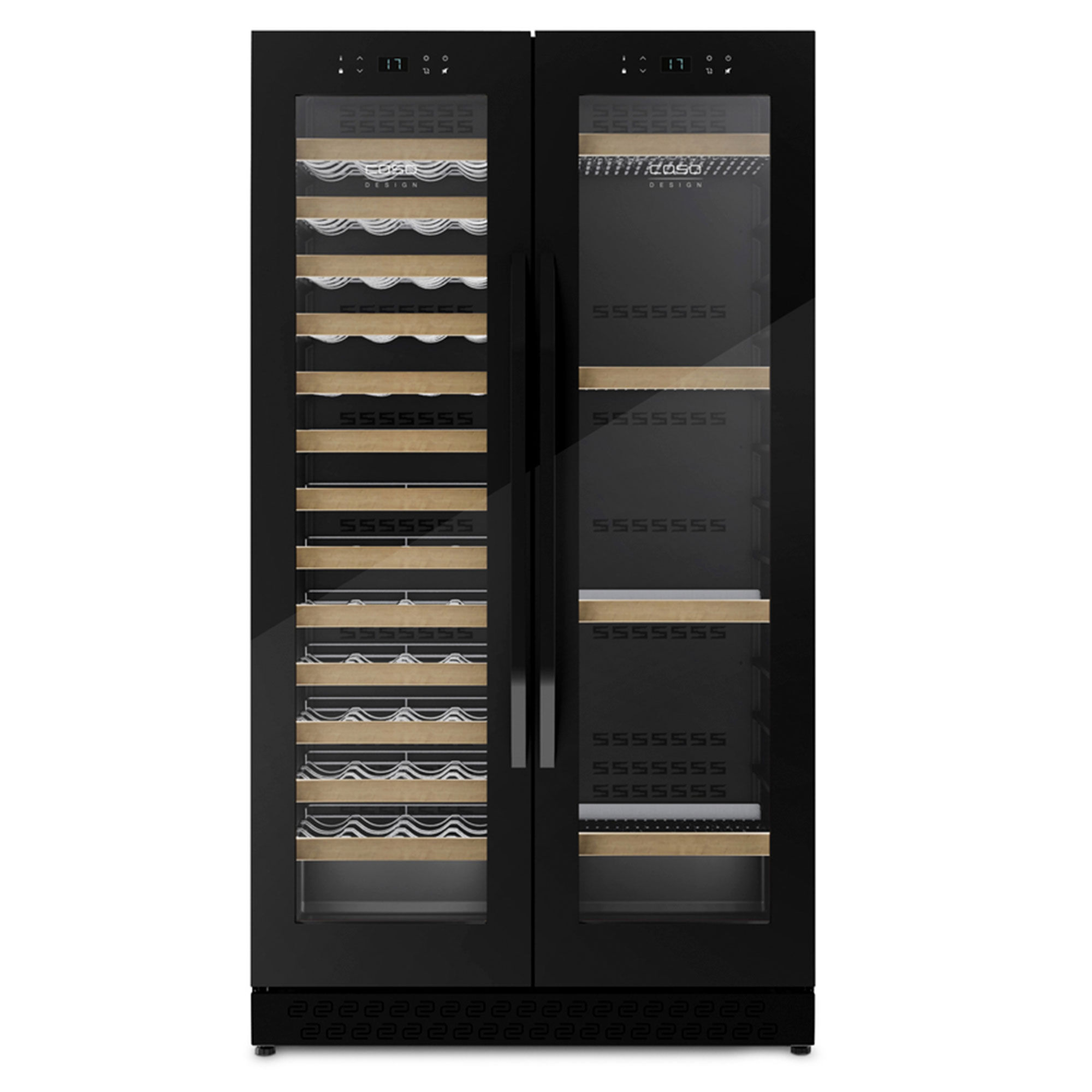 Caso 674 WineChef Duo vinkøleskab 122 flasker, sort