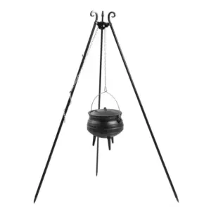 Cook King 180 cm 3-ben til Bålsted med 13 L Støbejerns afrikansk gryde