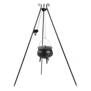 Cook King 180 cm 3-ben til Bålsted med 13 L Støbejerns afrikansk gryde + Winch