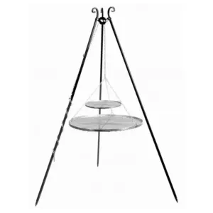 Cook King 180 cm 3-ben til Bålsted med 2 Rustfristål rist 70 cm + 40 cm