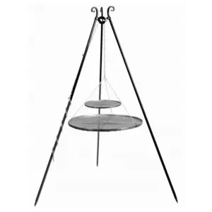 Cook King 180 cm 3-ben til Bålsted med 2 stål rists 70 cm + 40 cm