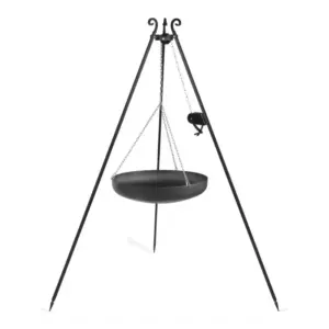 Cook King 180 cm 3-ben til Bålsted med 70 cm Stålwok + Winch