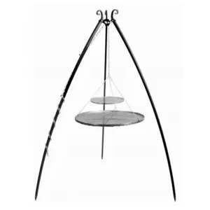 Cook King 200 cm 3-ben til Bålsted med 2 stål rists 70 cm + 40 cm