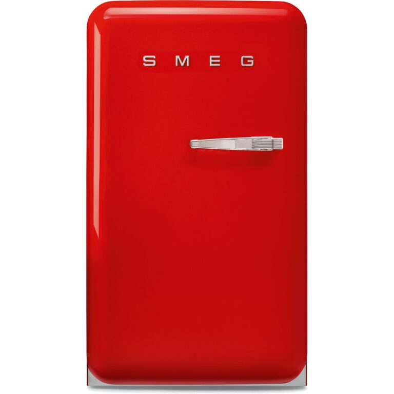 FAB10 køleskab med flaskeopbevaring, rød