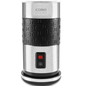 Fomini Crema Inox mælkeskummer, stål/sort