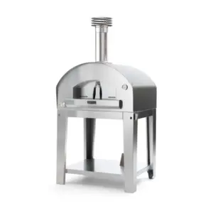 Fontana Forni MANGIAFUOCO INOX GAS Pizzaovn med vogn