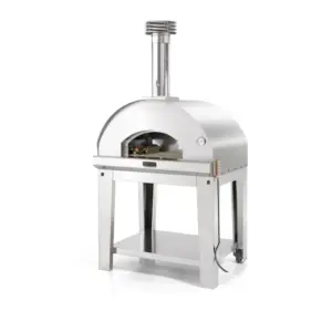 Fontana Forni MANGIAFUOCO INOX Pizzaovn med vogn