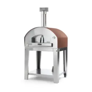 Fontana Forni MANGIAFUOCO ROSSO GAS Pizzaovn med vogn