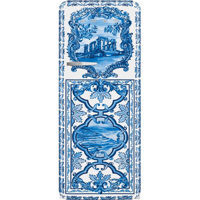 Smeg Fritstående køleskab Dolce & Gabbana Blu Mediterraneo FAB28RDGME5 153 cm