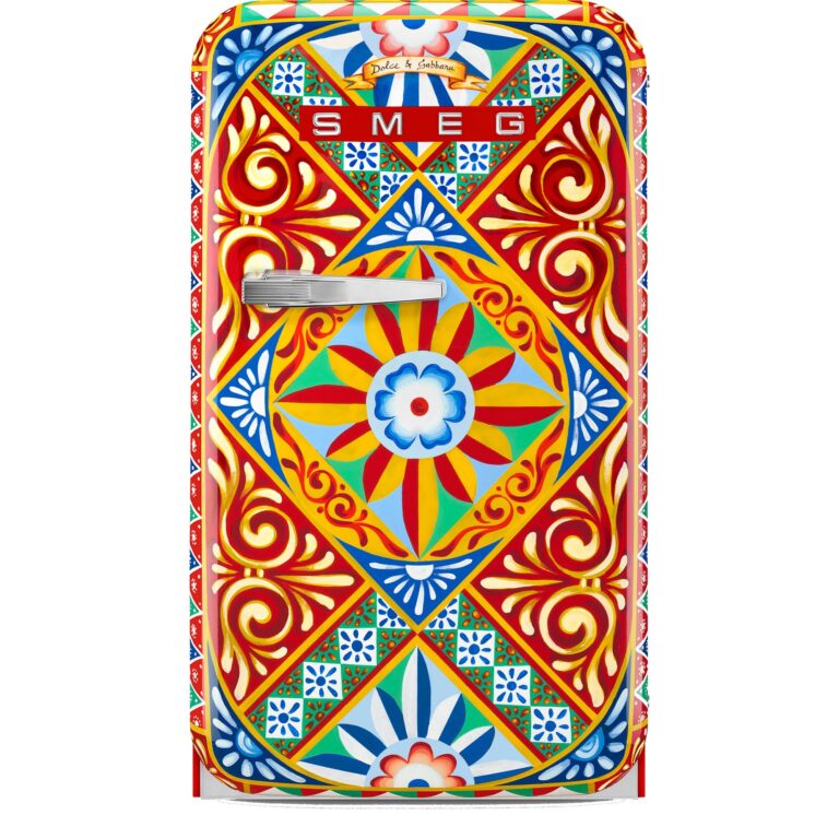 Smeg Fritstående køleskab Dolce & Gabbana Divina Cucina FAB5RDGC5 73 cm