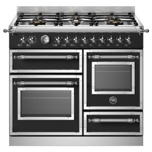 HER106L3ENET Heritage gaskomfur med trippel-ovn, 100 cm, mat sort
