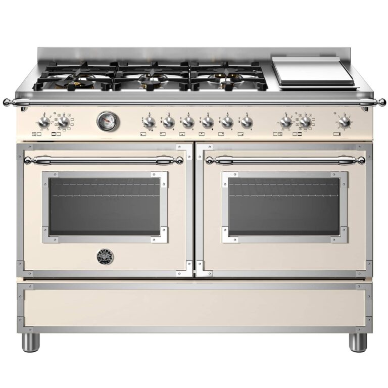 HER126G2EAVT Heritage gaskomfur med dobbeltovn, 120 cm, cremevit