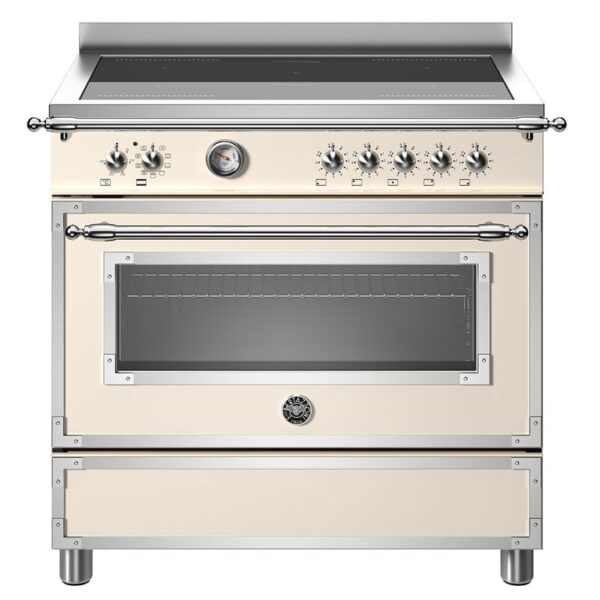 HER95I1EAVT Heritage induktionskomfur med ovn, 90 cm, cremehvid