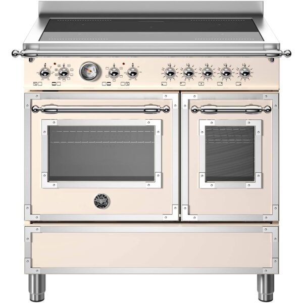 HER95I2EAVT Heritage induktionskomfur med dobbeltovn, 90 cm, cremehvid