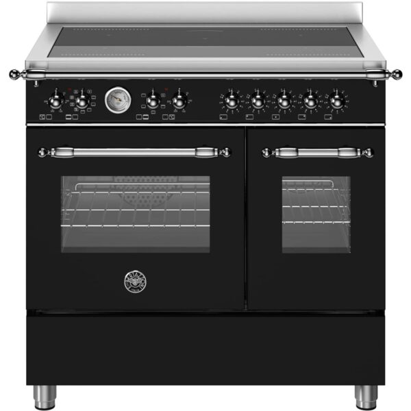 HER95I2ENEC Heritage induktionskomfur med dobbeltovn 90 cm 5 zoner, mat sort