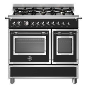 HER96L2ENET Heritage gaskomfur med dobbeltovn, 90 cm, mat sort