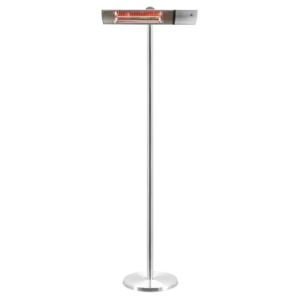 HORTUS Terrassevarmer gulvmodel GT 500/1000/1500W sølv inkl. fjernbetjening