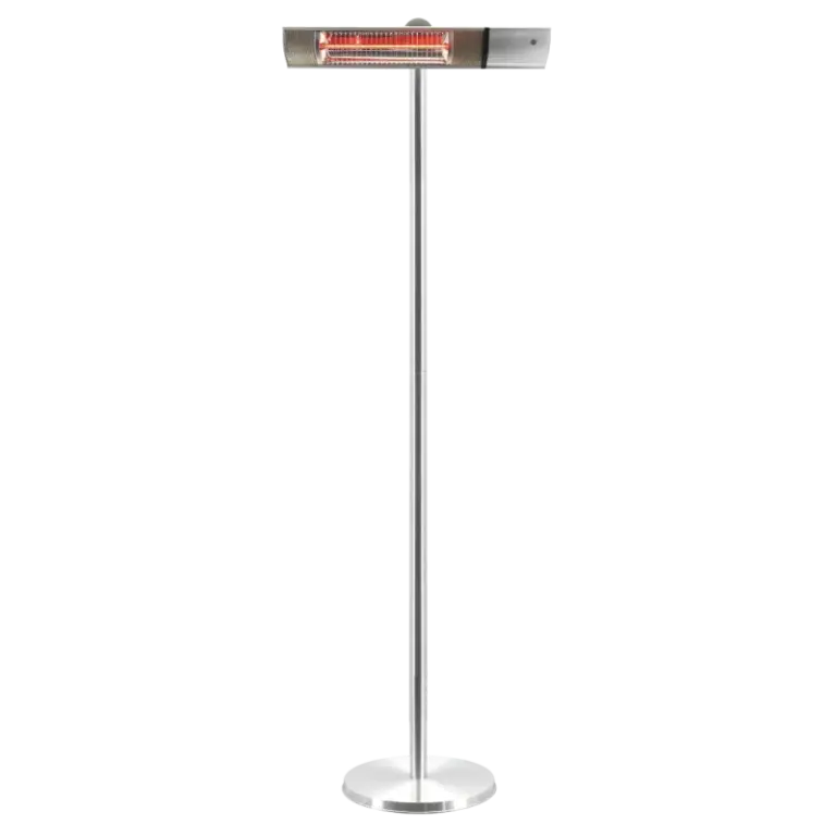 HORTUS Terrassevarmer gulvmodel GT 500/1000/1500W sølv inkl. fjernbetjening