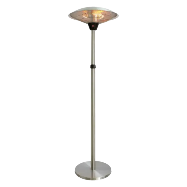 HORTUS Terrassevarmer gulvmodel med teleskop 900/1200/2100 W, HA, sølv