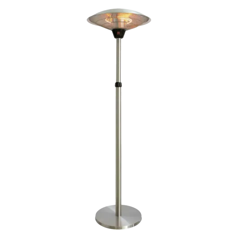 HORTUS Terrassevarmer gulvmodel med teleskop 900/1200/2100 W, HA, sølv