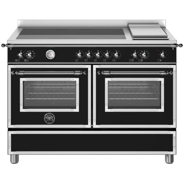 Heritage induktionskomfur med dobbeltovn med og stegeplade 120 cm, matsort