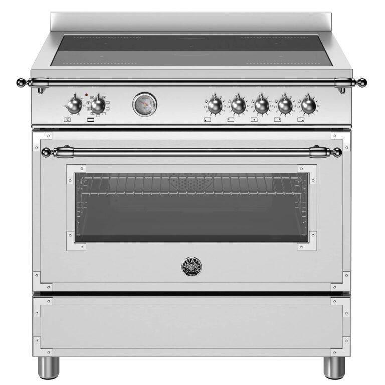 Bertazzoni Heritage induktionskomfur med enkeltovn 5 zoner 90 cm, rustfrit stål