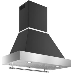 K100HERTX+KC36HERTNE Heritage emhætte, 100 cm, mat sort