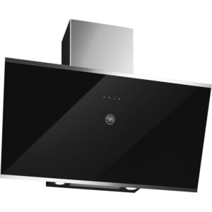 KV90MOD1NA Modern væghængt emhætte vertikal 90 cm, sort