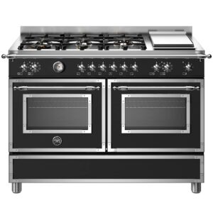 MAS126G2ENET Heritage gaskomfur med dobbeltovn, 120 cm, mat sort