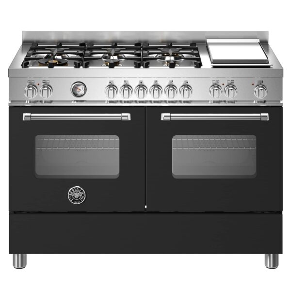 MAS126G2ENET Master gaskomfur med dobbelovn, 120 cm, mat sort