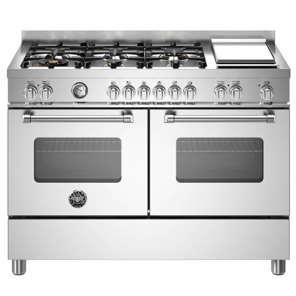 MAS126G2EXT Master gaskomfur med dobbelovn, 120 cm, rustfrit stål