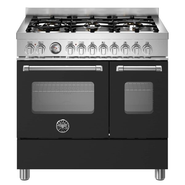 MAS96L2ENET Master gaskomfur med dobbeltovn, 90 cm, matsort