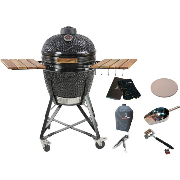Midi kulgrill m. tilbehørspakke, sort